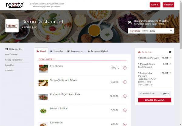 AKINSOFT Rezzta Online Restoran Otomasyonu